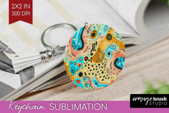 Brush Stroke Keychain PNG - Abstract Keychain Sublimation Product Image 1