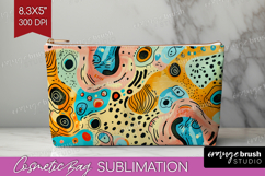 Brush Stroke Cosmetic Bag - Abstract Makeup Bag PNG Product Image 1