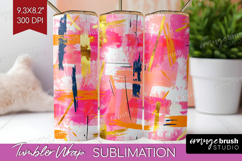 Brush Stroke Tumbler Wrap - Abstract Tumbler PNG Sublimation Product Image 1