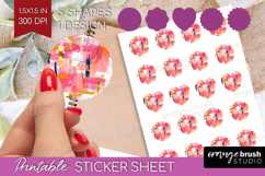Brush Stroke Round Sticker - Abstract Printable Sticker Product Image 1