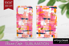 Brush Stroke Phone Case PNG - Abstract Case PNG Sublimation Product Image 1