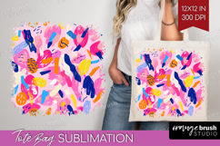 Brush Stroke Tote Bag - Abstract Tote Bag PNG Sublimation Product Image 1