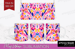 Brush Stroke Mug Wrap - Abstract Mug PNG Sublimation Product Image 1