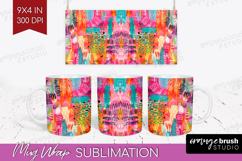 Brush Stroke Mug Wrap - Abstract Mug PNG Sublimation Product Image 1