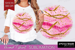 Brush Stroke Round Tshirt Background - Abstract PNG Product Image 1