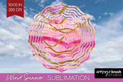 Brush Stroke Wind Spinner Sublimation PNG - Abstract Round Product Image 1