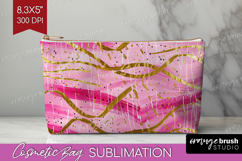 Brush Stroke Cosmetic Bag - Abstract Makeup Bag PNG Product Image 1