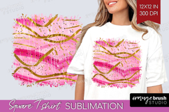 Brush Stroke Square Tshirt Background - Abstract PNG Product Image 1