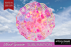 Brush Stroke Wind Spinner Sublimation PNG - Abstract Round Product Image 1