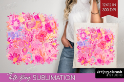Brush Stroke Tote Bag - Abstract Tote Bag PNG Sublimation Product Image 1