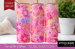 Brush Stroke Tumbler Wrap - Abstract Tumbler PNG Sublimation Product Image 1