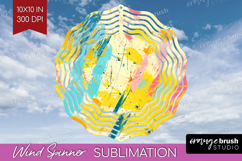 Brush Stroke Wind Spinner Sublimation PNG - Abstract Round Product Image 1