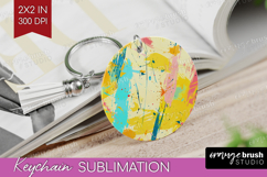 Brush Stroke Keychain PNG - Abstract Keychain Sublimation Product Image 1