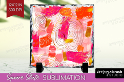 Brush Stroke Slate PNG - Abstract Square Slate Sublimation Product Image 1