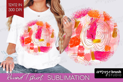Brush Stroke Round Tshirt Background - Abstract PNG Product Image 1