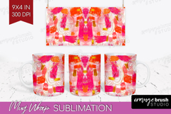 Brush Stroke Mug Wrap - Abstract Mug PNG Sublimation Product Image 1
