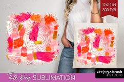 Brush Stroke Tote Bag - Abstract Tote Bag PNG Sublimation Product Image 1