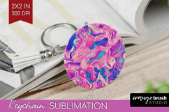 Brush Stroke Keychain PNG - Abstract Keychain Sublimation Product Image 1