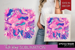 Brush Stroke Tote Bag - Abstract Tote Bag PNG Sublimation Product Image 1