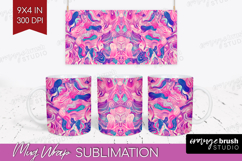 Brush Stroke Mug Wrap - Abstract Mug PNG Sublimation Product Image 1