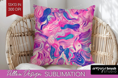 Brush Stroke Pillow Sublimation - Abstract Pillow Cover PNG Product Image 1