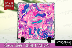 Brush Stroke Slate PNG - Abstract Square Slate Sublimation Product Image 1