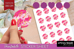 Brush Stroke Round Sticker - Abstract Printable Sticker Product Image 1