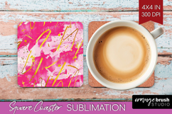 Brush Stroke Square Coaster - Abstract Coaster PNG Product Image 1