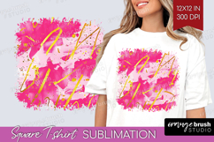 Brush Stroke Square Tshirt Background - Abstract PNG Product Image 1