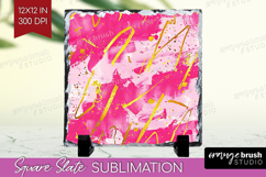 Brush Stroke Slate PNG - Abstract Square Slate Sublimation Product Image 1