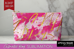 Brush Stroke Cosmetic Bag - Abstract Makeup Bag PNG Product Image 1
