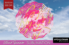 Brush Stroke Wind Spinner Sublimation PNG - Abstract Round Product Image 1