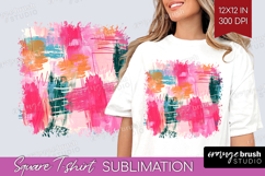 Brush Stroke Square Tshirt Background - Abstract PNG Product Image 1