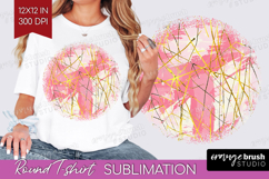 Brush Stroke Round Tshirt Background - Abstract PNG Product Image 1