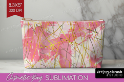Brush Stroke Cosmetic Bag - Abstract Makeup Bag PNG Product Image 1