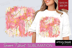 Brush Stroke Square Tshirt Background - Abstract PNG Product Image 1