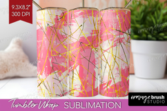 Brush Stroke Tumbler Wrap - Abstract Tumbler PNG Sublimation Product Image 1