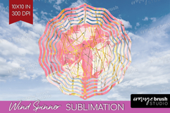 Brush Stroke Wind Spinner Sublimation PNG - Abstract Round Product Image 1