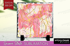 Brush Stroke Slate PNG - Abstract Square Slate Sublimation Product Image 1