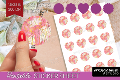Brush Stroke Round Sticker - Abstract Printable Sticker Product Image 1