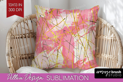 Brush Stroke Pillow Sublimation - Abstract Pillow Cover PNG Product Image 1