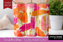 Brush Stroke Tumbler Wrap - Abstract Tumbler PNG Sublimation Product Image 1