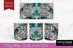 Funny Sarcastic Quote Mug Wrap - Inspirational Mug PNG Product Image 1