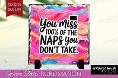 Funny Sarcastic Quote Slate PNG - Inspirational Square Slate Product Image 1