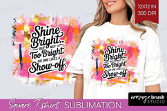 Funny Sarcastic Quote Square Tshirt Background - PNG Product Image 1