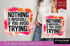 Funny Sarcastic Quote Tote Bag - Inspirational Tote Bag PNG Product Image 1