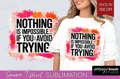 Funny Sarcastic Quote Square Tshirt Background - PNG Product Image 1