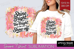 Funny Sarcastic Quote Square Tshirt Background - PNG Product Image 1