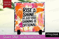 Funny Sarcastic Quote Slate PNG - Inspirational Square Slate Product Image 1