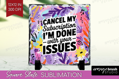 Sarcastic Quote Slate PNG - Brush Stroke Square Slate Product Image 1